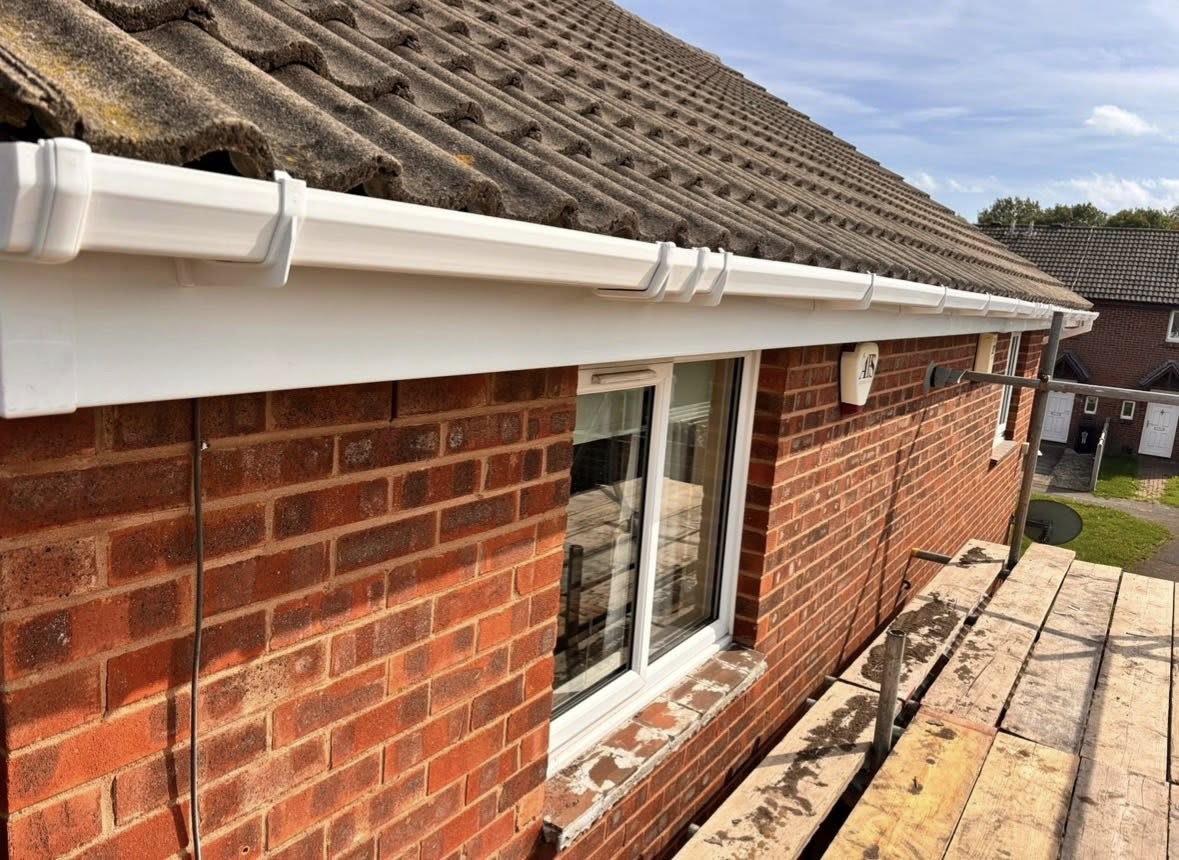 Close up view of white pvc getters